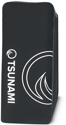 TSUNAMI Stand Up Paddling Board Rucksack, Große Kapazität Tragbare, SUP-Board Zubehör, Zwei Getränketaschen, Schnell trocknendes Material Nylon, Strumpfhalter mit Netz, 50x25x90 cm, Schwarz