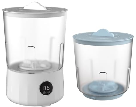 Portable Washing Machine 2 Buckets Cleaner Device Cleaning Supplies | Portable Clothes Washer Underwear Washing Machine for Travel Camping Home Apartment Dorm Hotel RV Vacation Outdoor