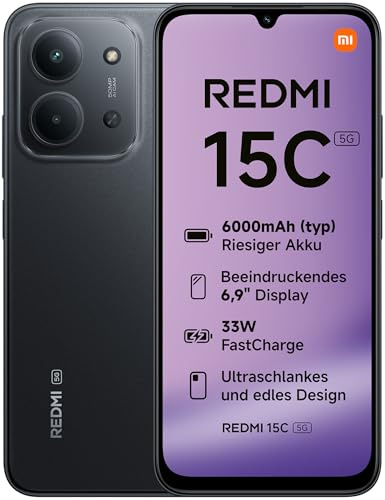 Xiaomi Redmi 15C 5G 4GB RAM 128GB Midnight Black