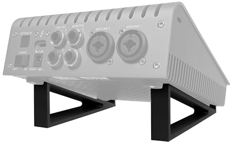 Musiin Audio Interface Stand kompatibel mit SSL2+ MK2,ID14 MK2,ID4 MK2,Apollo X4 und mehr.Kompakte,stabile Dreiecksstruktur spart Platz und sorgt für eine professionelle,stabile Aufstellung (Schwarz)