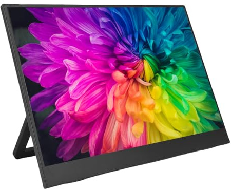 Plyisty Tragbarer 14-Zoll-, Ultraschlanker HDR-Bildschirm 1920 X 1200, 60 Hz, USB C, Zweites Display mit Plug-and-Play, für Laptop-PC, Smartphone, RasPi OS