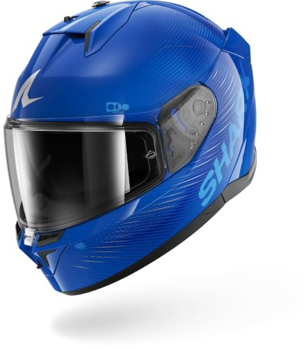 SHARK, Integraler Motorradhelm D-SKWAL 3 SP LYNE Blue Silver Blue BSB, XXL