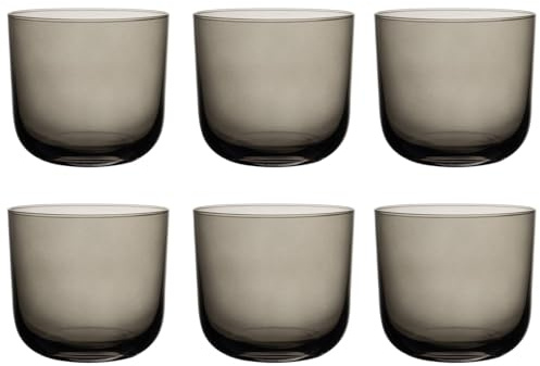 like. by Villeroy & Boch – Like Smoke Wassergläser-Set 6-teilig, Grau | 280 ml, Spülmaschinenfest, Farbige Gläser, Trinkgläser, Trinkgeschirr, Wasserbecher, Kristallglas