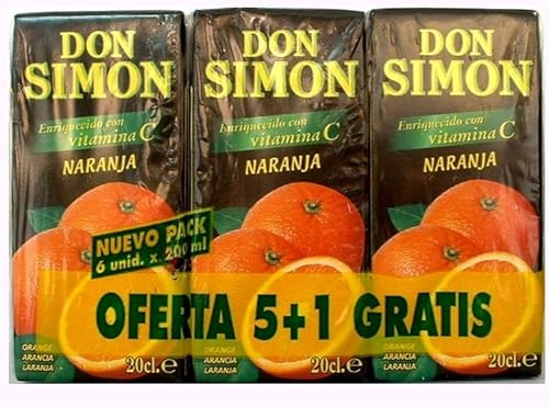 Don Simon Orange Juice 200 ml – (Pack of 6 Mini Cartons) - Pack of 2