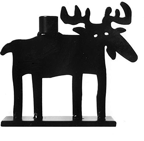 Bengt & Lotta Elch schwarz Kerzenständer Höhe 20 cm