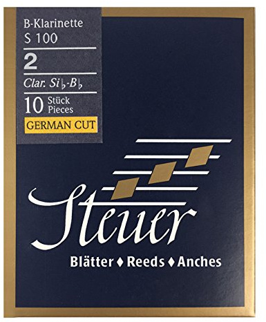 Steuer reed BB clarinet Blue Line S100 German cut pack of 10 size 2