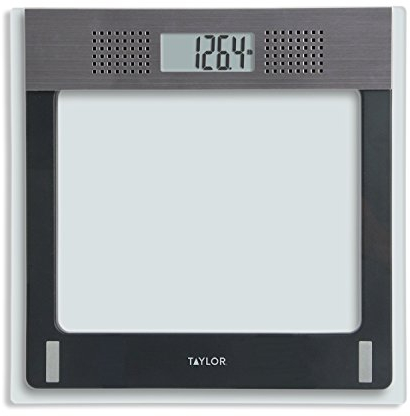 Taylor Electronic Glass Talking Bathroom Scale, 440 Lb. Capacity
