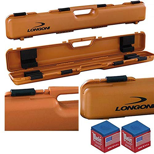 Longoni Stecca Biliardo Custodia Shuttle Valigetta Porta Stecca, Rigida, in Polypropylene capacita Un Calcio e Due Punte. Misure Esterne mm850X140X80, Colore Terra di Siena