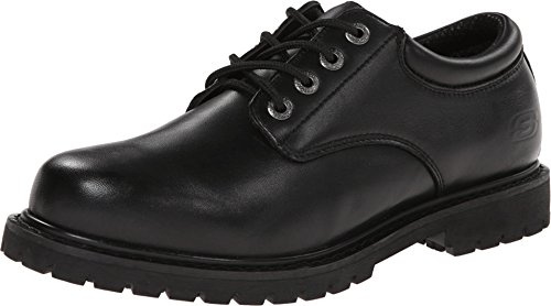 Skechers for Work Men's Cottonwood Elks Slip Resistant Shoe,Black,7 3E US