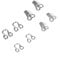 Haken und Ösen Kleidung Nähen 8mm 10mm Packung 36 Sets Silber