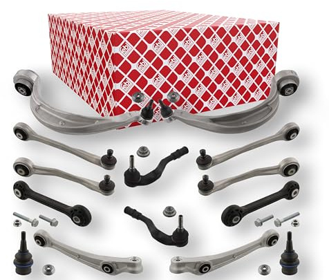 febi bilstein 49419 Control Arm Kit with joints, stabiliser links, tie rod ends and additional parts, pack of one