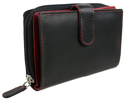 Golunski, Damen-Geldbörse, Mehrfarbig - schwarz/rot - Größe: einheitsgröße