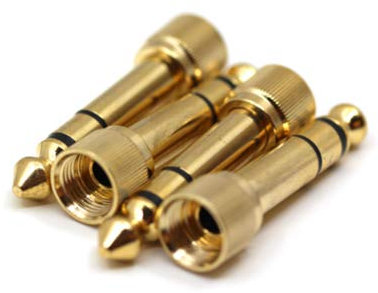 VinnysGear 3.5mm to 1/4 Screw On Stereo Adapters for Headphones (4pc Studio Pack)