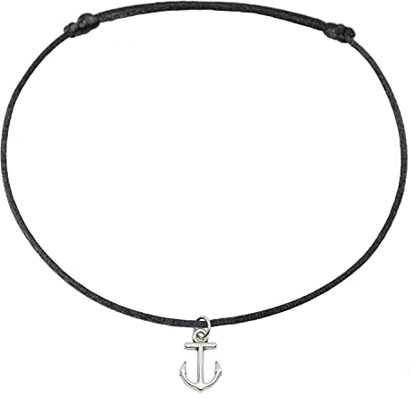 Selfmade Jewelry Fußkettchen Damen Anker Silber Handmade Größenverstellbar Fußbändchen Inkl. Geschenk-Verpackung