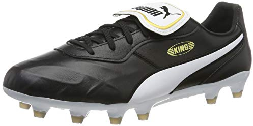 PUMA Unisex King Top FG Fußballschuhe, Black White, 46 EU