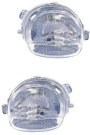Scheinwerfer Set links & rechts Hauptscheinwerfer Frontscheinwerfer Halogen H4 ohne Elektromotor für Model Twingo I C06_