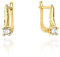 Damen Ohrringe 585 14k Gold Gelbgold Ohrhänger Diamant Brillanten