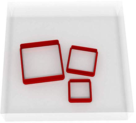 Mini/Tiny Square Set of 3 Value Fondant Cutter 1.5CM + 2CM + 3CM