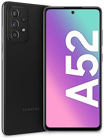 Samsung Galaxy A52 Smartphone, Dual Sim , Display Infinity-O FHD+ da 6,5 pollici, 6 GB RAM e 128 GB di memoria interna espandibile, Black [Versione Italiana] (Ricondizionato)