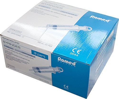 Romed Holland Spritzen 100ml mit Aufsatz, 3-teilig