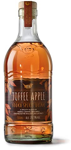 Kin Toffee Apple Vodka 20.3% ABV - Smooth Blend of Vodka, Caramel & Apple, Enjoy Neat or in Cocktails. Created in the Lake District, 70cl Bottle