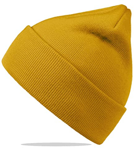 Van Der Rich ® - Weiche und Warme Strickmütze für Herren und Damen (MTC-Hellsenf, One Size)