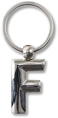 if Porte-clés en métal avec lettres de l'alphabet F, 7 cm, argenté, Argenté., 7 cm, Classique