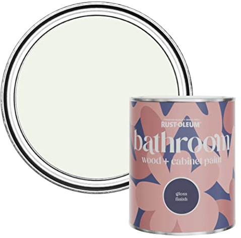 Rust-Oleum Off White Moisture Resistant Bathroom Wood and Cabinet Paint in Gloss Finish - Steamed Milk 750ml