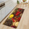 TFLABS Komfort Küchenläufer Abstrakt & Gewürze rutschfeste Küchenteppich, Gummirücken Küchenmatte Teppichläufer für Esszimmer, Küche, Flur 60 x 180cm