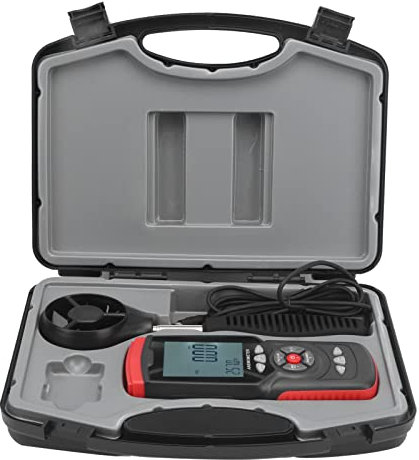 Anemometro digitale industriale Vomeko GT8913 Misuratore di temperatura e umidità della velocità del vento con funzioni multiple.
