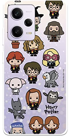 Schutzhülle für Xiaomi Redmi Note 12 Pro 5G, offizielles Harry Potter-Charaktere, Symbole zum Schutz Ihres Handys, transparente Silikonhülle, flexibel, mit offizieller Lizenz