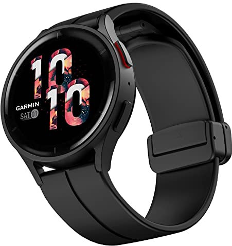 Bracelet Venu 2S, 18mm Silicone Sport Remplacement Bande pour Venu 2S/Vivoactive 4S 40mm/Vivomove 3S/Fossil Women's Q Venture HR Gen 4/Gen 3/Withings Steel HR 36mm/Huawei Watch 1/Fit