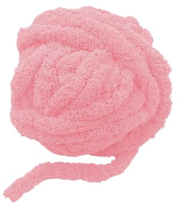 Gomitolo di filato grosso per lavoro a maglia, coperta di ciniglia rosa
