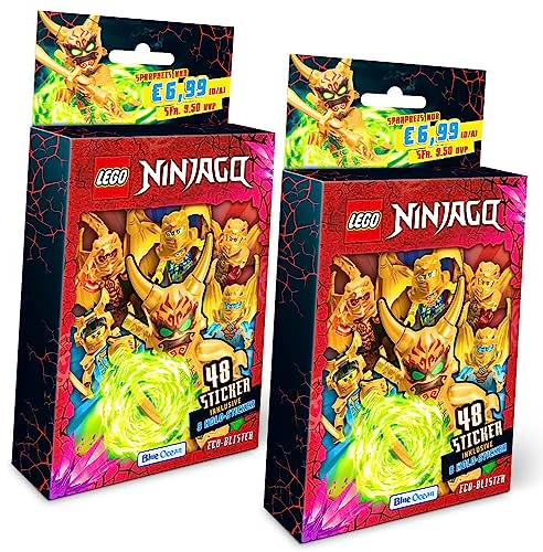 Blue Ocean Lego Ninjago Sticker - Crystalized 2023 - Sammelsticker - Auswahl (2 Blister)