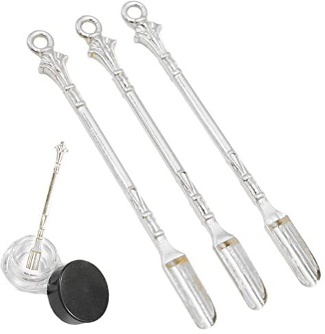 Casiler Schnupftabakröffel 3pcs Mini Pulver Scoop Medicine Löffel Für Schnupftabakflaschen Rauchen Küchenzubehör 80mm