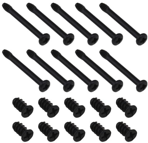 YINETTECH 100pcs Vis de Ventilateur pour Boîtier d'Ordinateur - Accessoires de Refroidissement PC 30x3.4mm et 10x5mm, Noir