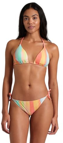 Arena Damen Women's Water Print String Triangle Bikini, Multistripes, S EU