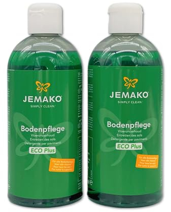 Jemako Bodenpflege für alle wasserbeständigen Bodenbeläge wie Marmor Linoleum PVC Fliesen Laminat lackertes Parkett (Bodenpflege 1000ml)