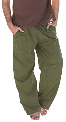 KONG JIMFAN Herren Jogginghose Outdoorhose Cargohose Breite Jagdhose Herren Hose Lang Herren Sportsachen Breitcord Hose Herren Chino Herren Hosenträger-Overall Mit Tasche(Armeegrün,XL