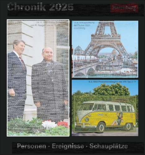Chronik - Kulturkalender 2025 - Harenberg-Verlag - Tagesabreißkalender mit Ereignissen aus Politik und Geschichte - 15,4 cm x 16,5 cm