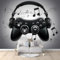 Papier Peint Intissé Contrôleur De Jeu Casque Notes De Musique 350x256 cm 3D Mural Fond D'Écran Tapisserie Murales Panoramique 3D Mur De Fond Tv Papier Peint Chambre Enfant Adulte Poster Murales