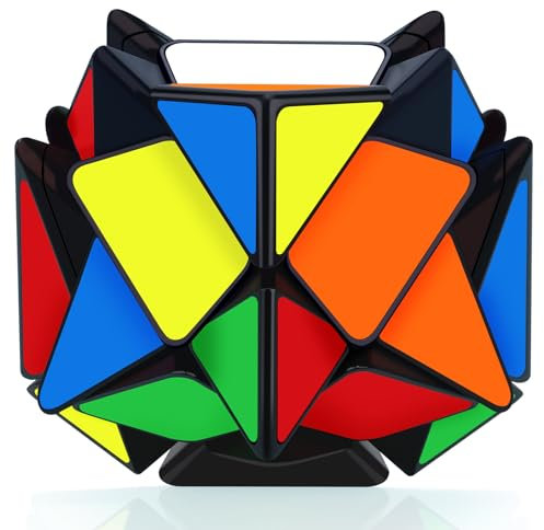 TOYESS Axis Cube Speed Cube Strani, Cubo Magico Originale & Cubo di Velocità Adesivizzati con Colori Vivaci, Regali per Bambini, Adolescenti e Adulti