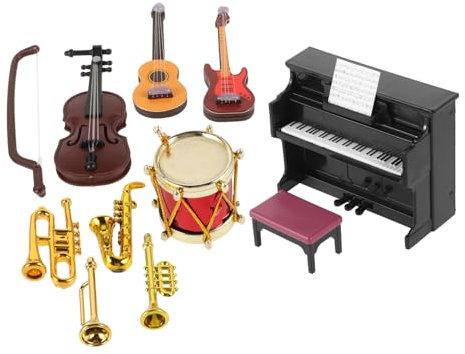 NESTINGHO 1 Satz Zartes Mini-Instrument Spielzeuge Mini-tv-Spielzeug Puppenhaus Klavier Miniatur-klavierfiguren Ornamente Klavierverzierungen Zartes Miniaturspielzeug Mini-dekor Plastik