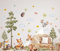 HEKOBAG 2 Blatt Wandtattoo Waldtiere Baum PVC Wandaufkleber Wald Kinderzimmer Wandsticker Wald Tiere Hirsch 30 x 90cm Wanddeko Wald Aufkleber Wand Wandbilder für Wohnzimmer Schlafzimmer Babyzimmer