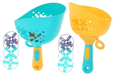 QUMIIRITY 2ensemble Disque Volant Interactif avec Lanceur pour Garçon Fille Jouet Extérieur Amusant Résistant De Couleurs pour Jeux Plein Air Et Développement Coordination