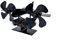 ZAMETTER Kaminventilator Doppelkopf Kreativer Flugzeugventilator Kaminventilator Doppelkopf Flugzeugventilator Thermische Leistung Luftzirkulation Ventilator
