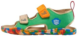 Affenzahn Sandale Vegan Airy mit Klettverschluss rutschfest Flexibel Luftig Leicht für den Sommer, Größe 21-32 Affenzahn 10 Jahre - Grün, 27
