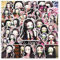Kamado Nezuko Aufkleber 50 Stück Vinyl Funny Anime Sticker für Skateboard Scrapbook Laptop Telefon Motorrad Koffer Computer Auto Gepäck,Niedlich Wasserfeste Cartoon Sticker für Erwachsene Jugendliche