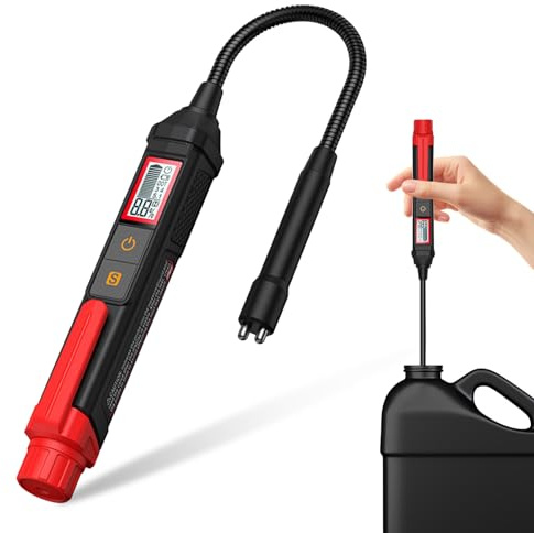 Bocguy Bremsflüssigkeitstester, bremsflüssigkeit Tester mit 8.5-Zoll 360° Schwanenhals-Sonde | LED-Dreifarbalarm & Datenhaltefunktion für DOT3/DOT4/DOT5.1 | Wasserdicht, Kalibriert für Auto/Motorrad