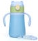 Hawthyhome Gourde isotherme en acier inoxydable pour enfants de 360 ml avec paille - Anti-fuite - Sans BPA - Bleu
